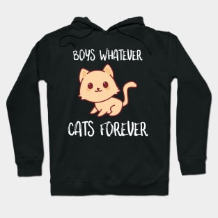 Boys Whatever Cats Forever Hoodie